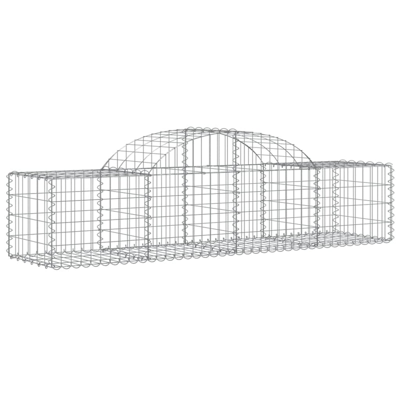 vidaXL 20 db íves horganyzott vas gabion kosár 200x50x40/60 cm