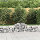 vidaXL 25 db íves horganyzott vas gabion kosár 200x50x40/60 cm