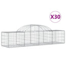 vidaXL 30 db íves horganyzott vas gabion kosár 200x50x40/60 cm