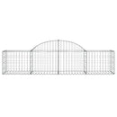 vidaXL 30 db íves horganyzott vas gabion kosár 200x50x40/60 cm