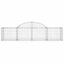 vidaXL 40 db íves horganyzott vas gabion kosár 200x50x40/60 cm