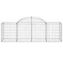 vidaXL 3 db íves horganyzott vas gabion kosár 200x50x60/80 cm
