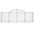 vidaXL 5 db íves horganyzott vas gabion kosár 200x50x60/80 cm