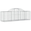vidaXL 6 db íves horganyzott vas gabion kosár 200x50x60/80 cm