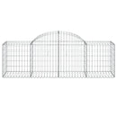 vidaXL 6 db íves horganyzott vas gabion kosár 200x50x60/80 cm