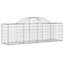 vidaXL 7 db íves horganyzott vas gabion kosár 200x50x60/80 cm