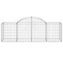 vidaXL 7 db íves horganyzott vas gabion kosár 200x50x60/80 cm