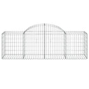 vidaXL 8 db íves horganyzott vas gabion kosár 200x50x60/80 cm