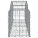 vidaXL 9 db íves horganyzott vas gabion kosár 200x50x60/80 cm