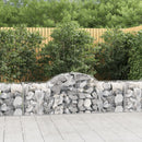 vidaXL 9 db íves horganyzott vas gabion kosár 200x50x60/80 cm