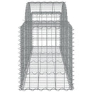 vidaXL 10 db íves horganyzott vas gabion kosár 200x50x60/80 cm