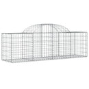 vidaXL 13 db íves horganyzott vas gabion kosár 200x50x60/80 cm