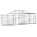 vidaXL 14 db íves horganyzott vas gabion kosár 200x50x60/80 cm