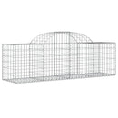 vidaXL 30 db íves horganyzott vas gabion kosár 200x50x60/80 cm