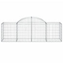 vidaXL 40 db íves horganyzott vas gabion kosár 200x50x60/80 cm