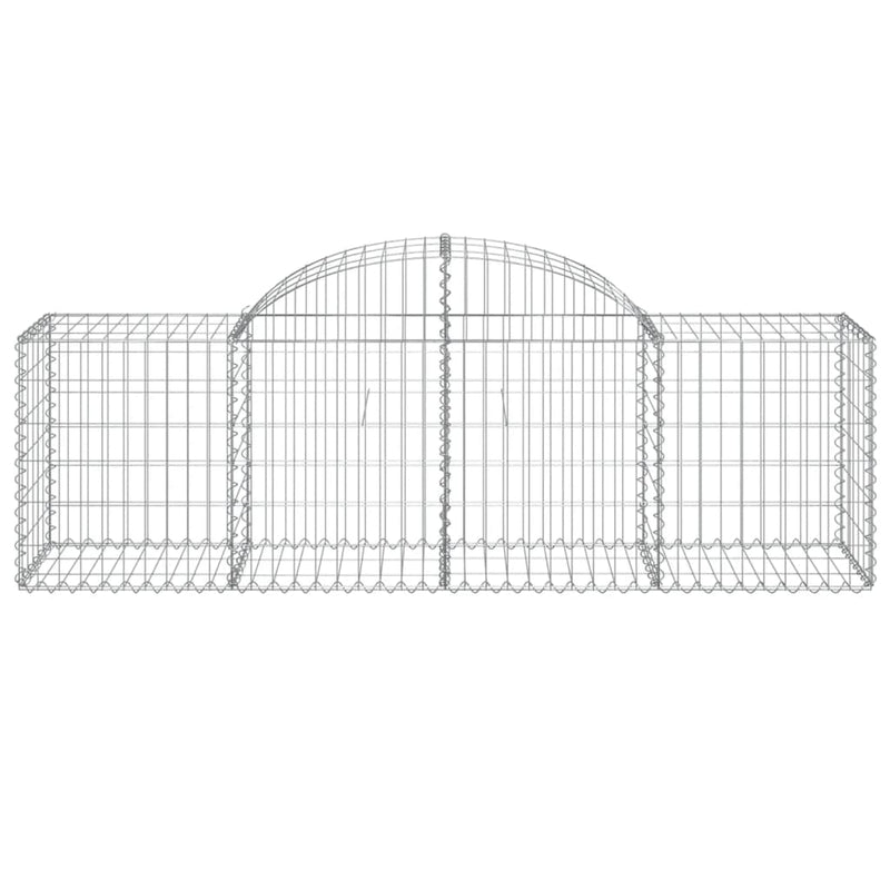 vidaXL 50 db íves horganyzott vas gabion kosár 200x50x60/80 cm