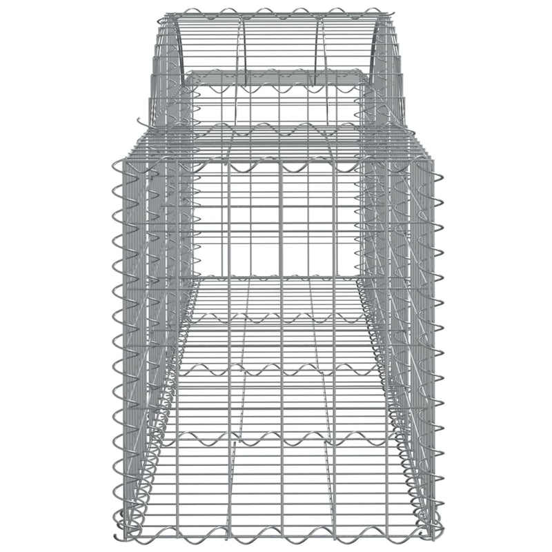 vidaXL 50 db íves horganyzott vas gabion kosár 200x50x60/80 cm