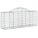 vidaXL 5 db íves horganyzott vas gabion kosár 200x50x80/100 cm
