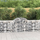 vidaXL 5 db íves horganyzott vas gabion kosár 200x50x80/100 cm