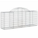 vidaXL 7 db íves horganyzott vas gabion kosár 200x50x80/100 cm