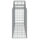 vidaXL 7 db íves horganyzott vas gabion kosár 200x50x80/100 cm