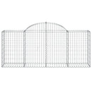 vidaXL 8 db íves horganyzott vas gabion kosár 200x50x80/100 cm
