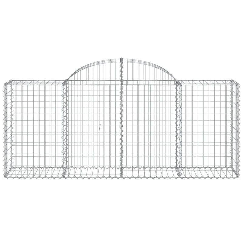 vidaXL 8 db íves horganyzott vas gabion kosár 200x50x80/100 cm