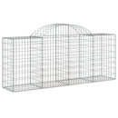 vidaXL 11 db íves horganyzott vas gabion kosár 200x50x80/100 cm