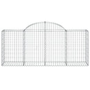 vidaXL 11 db íves horganyzott vas gabion kosár 200x50x80/100 cm