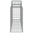 vidaXL 11 db íves horganyzott vas gabion kosár 200x50x80/100 cm