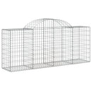 vidaXL 12 db íves horganyzott vas gabion kosár 200x50x80/100 cm