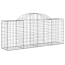 vidaXL 13 db íves horganyzott vas gabion kosár 200x50x80/100 cm
