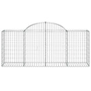 vidaXL 13 db íves horganyzott vas gabion kosár 200x50x80/100 cm