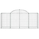 vidaXL 20 db íves horganyzott vas gabion kosár 200x50x80/100 cm