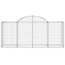 vidaXL 25 db íves horganyzott vas gabion kosár 200x50x80/100 cm