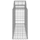 vidaXL 25 db íves horganyzott vas gabion kosár 200x50x80/100 cm