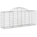 vidaXL 40 db íves horganyzott vas gabion kosár 200x50x80/100 cm
