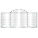 vidaXL 50 db íves horganyzott vas gabion kosár 200x50x80/100 cm
