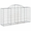 vidaXL 3 db íves horganyzott vas gabion kosár 200 x 50 x 100/120 cm