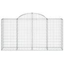 vidaXL 7 db íves horganyzott vas gabion kosár 200 x 50 x 100/120 cm
