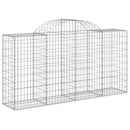 vidaXL 20 db íves horganyzott vas gabion kosár 200x50x100/120 cm