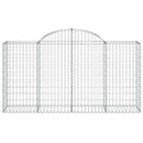 vidaXL 20 db íves horganyzott vas gabion kosár 200x50x100/120 cm