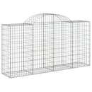 vidaXL 25 db íves horganyzott vas gabion kosár 200x50x100/120 cm
