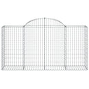 vidaXL 25 db íves horganyzott vas gabion kosár 200x50x100/120 cm