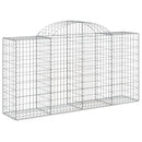 vidaXL 50 db íves horganyzott vas gabion kosár 200x50x100/120 cm