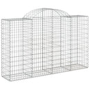 vidaXL 2 db íves horganyzott vas gabion kosár 200x50x120/140 cm