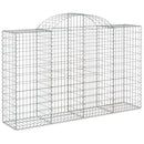 vidaXL 3 db íves horganyzott vas gabion kosár 200x50x120/140 cm