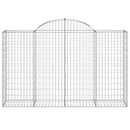 vidaXL 3 db íves horganyzott vas gabion kosár 200x50x120/140 cm