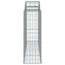 vidaXL 9 db íves horganyzott vas gabion kosár 200x50x120/140 cm