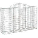 vidaXL 11 db íves horganyzott vas gabion kosár 200x50x120/140 cm